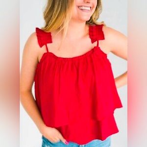 Hayden cute red top size small NWT